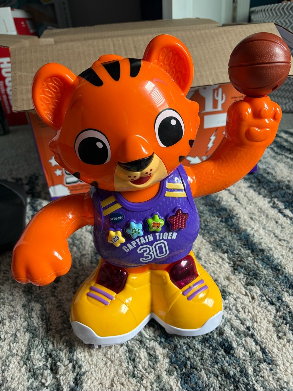 VTech Captain Tiger Interactive Basketball Toy - Orange & Purple